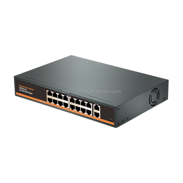 16 Port Web and Mobile Cloud Managed Gigabit Network Ethernet PoE Switch for Surveillance System