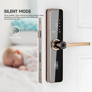 Hotel Apartment Buildings 5A Ring Phone Smart Lock China Manufacturer WiFi Unlock Fingerprint Door Lock