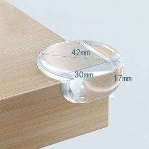 Silicone Corner <b>Protector</b> 42mm Diameter 17mm Height <b>Table</b> Edge Guard For Furniture Safety - Product Image 1