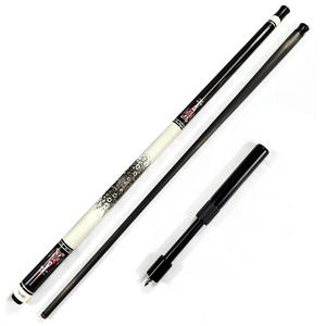 Nieuwe Fast Uni Loc biljartkeu 1/2-delige pure carbon fiber shaft esdoornhout poolkeu 58 inch lengte met 9 inch telescopische verlenging VQS logo - Product Image 3
