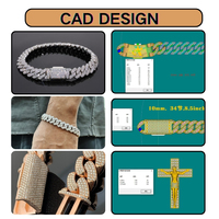 Chaîne personnalisée en argent 925 avec moissanite, style hip-hop, chaîne cubaine de 15 mm, chaîne en moissanite VVS pour homme
