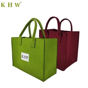 Reusable Grocery Oem Felt Handbag Advertising And Promotional Gifts Bag With Customer Logo Felt With Hand Gift Shopping Bag