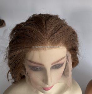 Listo para enviar Peluca de <span class=keywords><strong>quimio</strong></span> Cabello virgen europeo Mujeres blancas Alopecia Marrón Pérdida de cabello <span class=keywords><strong>Pelucas</strong></span> médicas - Product Image 4