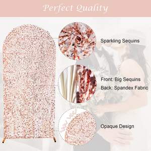 Cubierta de arco de LICRA elástica rosa para boda, cumpleaños o ducha para banquete, fiesta, decoración de pared en Stock - Product Image 3