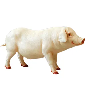 홈 장식 큰 돼지 장식 사용자 정의 섬유 유리 대형 농장 조각 동물 S 장식