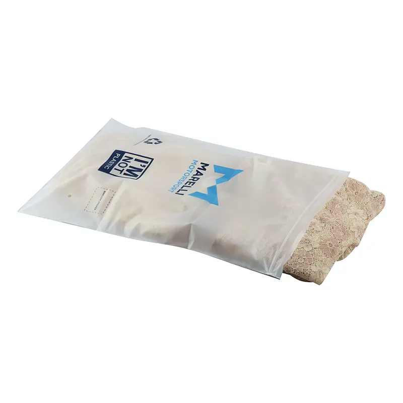 Sac biodégradable personnalisé écologique avec logo personnalisé Sac biodégradable à base d'amidon de maïs pour vêtements (ZP31)