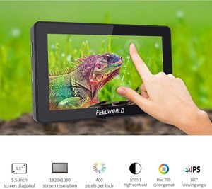 <span class=keywords><strong>FEELWORLD</strong></span> <span class=keywords><strong>F6</strong></span>พลัส<span class=keywords><strong>5.5</strong></span>นิ้ว3D IPS FHD 1920X1080ขนาดเล็ก4พันกล้อง DSLR แบบพกพาสนามหน้าจอสัมผัสจอภาพสำหรับกล้อง - Product Image 6