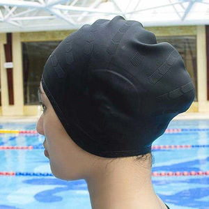 Bonnet de bain universel en silicone haute élasticité pour adultes, imperméable, protection optimale des cheveux longs, vente en gros - Product Image 2