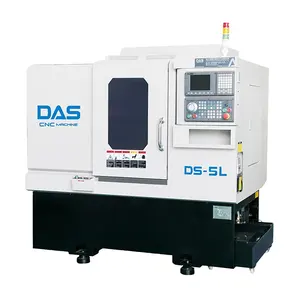 DS-5L çin profesyonel hassas Mini Metal CNC torna eğimli yatak CNC torna makinesi Fanuc kontrol CNC torna