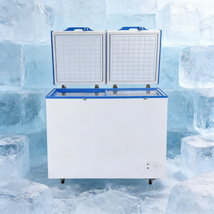 Congélateur à double porte à énergie solaire, vente chaude, réfrigérateur 12v/24v BD/BC-268 litres pour usage domestique et commercial - Product Image 2