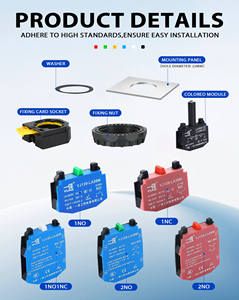 LA36M-DN/P 22MM Ultradünner Flacher Kunststoff-Druckknopf Rund Beleuchtet 1NO1NC Taster Lieferant 10A Gerätesteuerung Rot Grün - Product Image 4