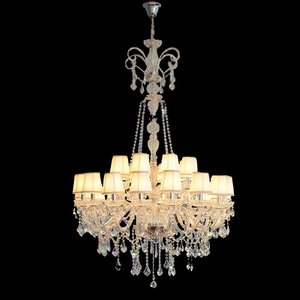 Home Decor Nordic Modern clear Luxury Raindrop K9 Crystal <b>Candle</b> Light <b>Chandelier</b> for Wedding - Product Image 6