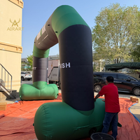 Arche gonflable personnalisée pour événements sportifs avec souffleur d'air continu, arche gonflable facile à installer pour activités scolaires et sponsorisées