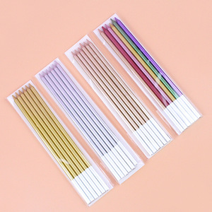 Candele Nordiche Senza Fumo con Motivo a Spirale, Candele Rotonde per Feste di Compleanno, Candele Dorate Scintillanti per Torte, Set da 6 Pezzi - Product Image 1