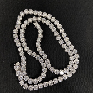 HQ宝石20英寸5毫米钻石925纯银嘻哈冰出Moissanite钻石网链项链 - Product Image 4