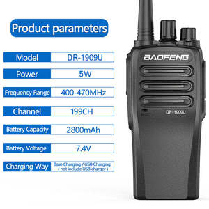 适用于 <span class=keywords><strong>DR</strong></span>-1909U IP67 数字/模拟 DMR 对讲机 5W UHF 400-470MHz 199 频道 FM 双向无线电远距离通讯 0-10KM - Product Image 2