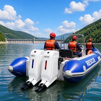 Pompe à jet électrique légère LSJ-T200 4KW pour bateau gonflable en aluminium, anti-emmêlement, pour la lutte contre les inondations urbaines