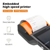Terminal de point de vente mobile Android SUNMI V2, imprimante thermique de reçus 58 mm, lecteur de codes-barres 1D 2D, 4G WiFi pour les magasins de détail