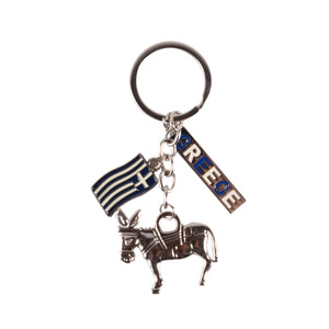 Porte-clés en alliage de zinc en forme d'âne avec drapeau grec, souvenir de <span class=keywords><strong>voyage</strong></span> en Grèce, pendentif, lettre, monument, décoration créative à suspendre, cadeau - Product Image 5
