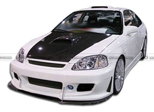 กันชนหน้าเหมาะสำหรับวัสดุกระจกไฟเบอร์ชนิด FAB2 Honda 1999-2000 EK Civic - Product Image 4