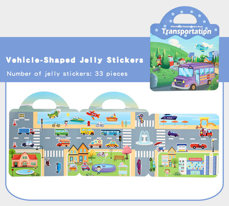 Autocollants de gelée de transport