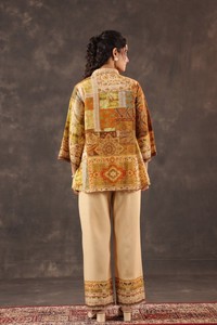 ชุดเสื้อมีปกกางเกงขากว้างพิมพ์ลายชนเผ่าของผู้หญิงสง่างาม - Product Image 2