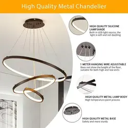 Nouveau Design Moderne Suspension Maison Salon Hôtel Décoration Noir Nordique 60w <span class=keywords><strong>75w</strong></span> Led Lustre Fantaisie - Product Image 6