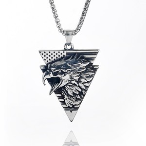 yunnique Eagle Pendant Necklace <b>Titanium</b> Steel Geometric Unisex Fashion Jewelry <b>Chain</b> - Product Image 1