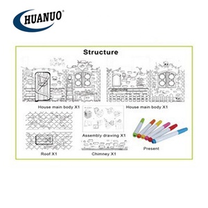 3D cartón Doodle Play House niños dibujo educativo juguete creativo DIY Doodle House niños - Product Image 3