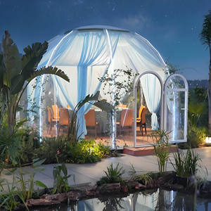 Dôme de tente géodésique transparent moderne en polycarbonate pour l'extérieur, <span class=keywords><strong>maison</strong></span> bulle artistique pour vivre en plein air - Product Image 2