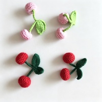Nouvelle boule de cerise 3D en crochet faite à la main Gooday GDX27, utilisable en toutes saisons pour vêtements, sacs, pendentifs, épingles à cheveux et accessoires