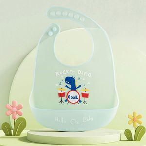 Babero de Silicona para Bebé con Logotipo Personalizable, Impermeable y Fácil de Limpiar, con Estampado de Dibujos Animados, de Grado Alimenticio - Product Image 1