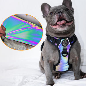 เสื้อกั๊กสายรัดสุนัขพร้อมที่จับสำหรับใช้ตอนกลางคืนสามารถปรับได้เองกลางแจ้งผ้าสะท้อนแสงแบบไม่ดึงมีแสงเรืองแสงได้อย่างปลอดภัย - Product Image 1