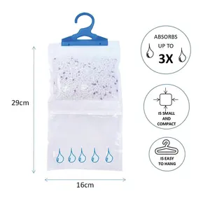 Saco de guarda-roupa suspenso desumidificador absorver proteção de umidade saco de desumidificador de guarda-roupa