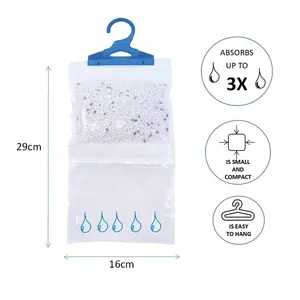 Wardrobe Hanging Bag Dehumidifier Absorb Moisture Protection Wardrobe Dehumidifier Bag