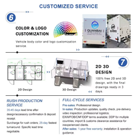 Remorque de douche et toilettes portable personnalisée avec toutes les commodités pour une utilisation en extérieur, fabriquée en matériau de conteneur durable