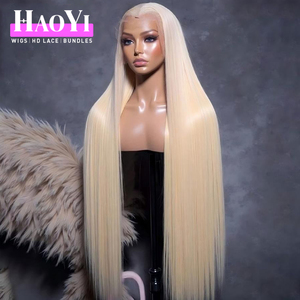 Perruque complète en dentelle HD 613 en cheveux humains vierges blonds, perruque frontale en dentelle HD 613 13x4 13x6, perruque frontale en dentelle transparente <span class=keywords><strong>blonde</strong></span> 613 - Product Image 1