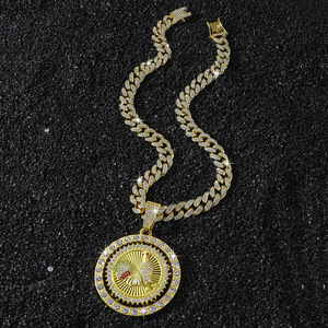 Nuevo Collar con Colgante de Gallo Circular Geométrico Estilo Hiphop Único 2026, Diseño Popular, Collar para Hombre, Joyería de Moda al por Mayor - Product Image 2