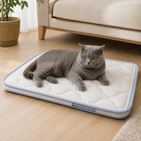 Lit pour chat moderne, robuste, interactif, en silicone souple, avec housse amovible, rafraîchissant, résistant aux griffures, avec coussin en mousse à mémoire de forme, imperméable