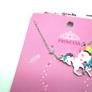 Collier cheval licorne coloré pour enfants, accessoires pour filles, nouveau Design, vente en gros, - Product Image 3