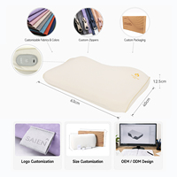 Oreiller en mousse à mémoire de forme en forme de papillon avec application, 3 niveaux de chaleur réglables, OEM/ODM, écologique et certifié Certipur-US pour le sommeil