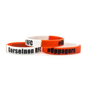 Inoffensif non toxique 100% écologique logo personnalisé texte silicone baller bande