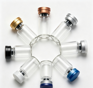 Frascos de Vidrio Transparente con Tapas de Aluminio Multicolor, Botellas de Almacenamiento de Vidrio Borosilicato Vacías de 3ml, 5ml y 10ml - Product Image 4