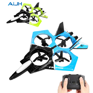 AiJH Modèle d'avion de chasse télécommandé en mousse One Click Return EPP Avion RC Quadrotor avec lumière RC Plane Toys - Product Image 1