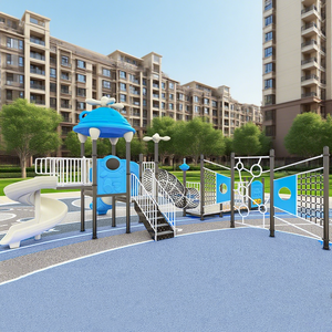 Filet <span class=keywords><strong>d</strong></span>'escalade, pont de corde et toboggan combiné | Équipement <span class=keywords><strong>d</strong></span>'amusement pour parcs commerciaux intérieurs et centres commerciaux - Product Image 1