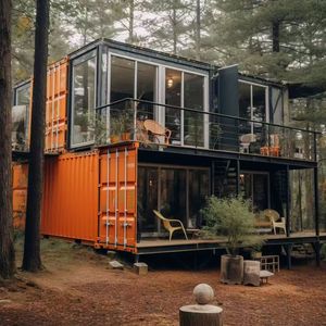 Casa Prefabricada Modular <span class=keywords><strong>de</strong></span> 2 Pisos con Certificación <span class=keywords><strong>de</strong></span> la UE, Baño Portátil, Cocina, Contenedor, Villa <span class=keywords><strong>de</strong></span> Lujo con Terraza en el Techo - Product Image 1