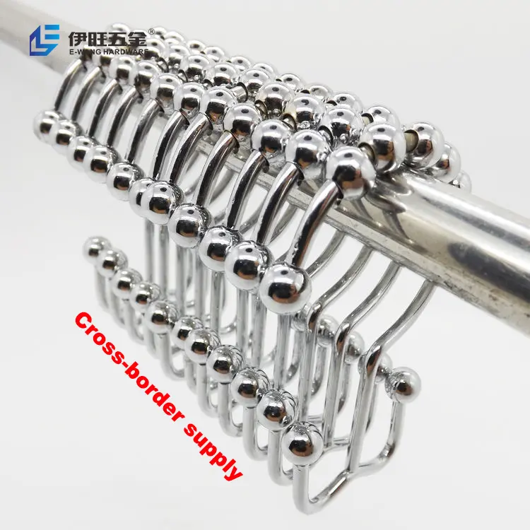 FoshanโรงงานขายตรงChrome Double Roller Hookสำหรับผ้าม่าน