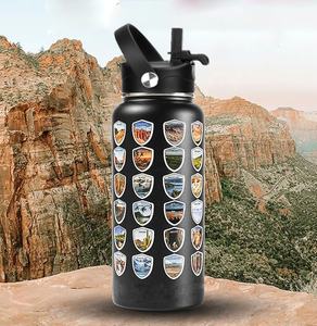 Botella de agua del Parque Nacional Beber Frasco personalizado Vacío de acero inoxidable Doble pared 32oz Gimnasio Botella de agua caliente con pegatinas - Product Image 5