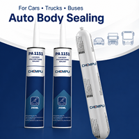Scellant pour carrosserie en PU noir commercial, flexible, résistant aux vibrations, pour la réparation de camions et d'autobus