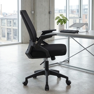 Silla de Oficina Giratoria Cómoda con Base Deslizante, Malla de Nailon, Ergonómica, Ajustable, Mueble de Director para el Hogar, Diseño Moderno - Product Image 4